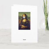 外科用マスクのモナリザ、レオナルド·ダ·ヴィンチ カード (裏面)