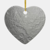 外空間のムーンサーフェス セラミックオーナメント (正面)