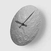 外空間のムーンサーフェス ラウンド壁時計 (傾斜)