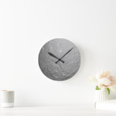 外空間のムーンサーフェス ラウンド壁時計 (ホーム)