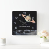 外空間をテーマにしたホームデコパーソナライズされたール スクエア壁時計 (ホーム)