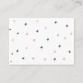 外空間ベビーシャワーおむつラッフルチケットエンクル エンクロージャーカード (裏面)