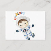 外空間ベビーシャワーおむつラッフル エンクロージャーカード (裏面)