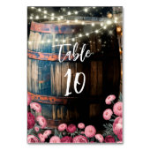 外素朴お洒落式ウィスキー結婚樽 テーブルナンバー (裏面)