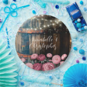 外素朴お洒落式ウィスキー結婚樽 ペーパープレート (パーティー)