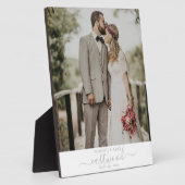 外素朴出の結婚新婚写真 フォトプラーク (側面)