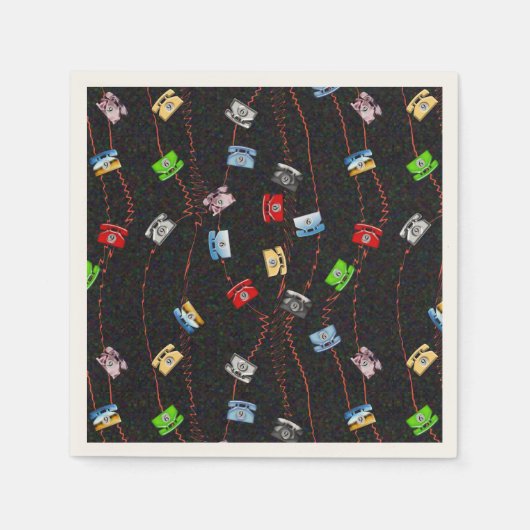 外線の場合は9をダイヤル。 スタンダードカクテルナプキン (正面)