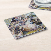 外考え国のシンガポール スクエアペーパーコースター (アングル)