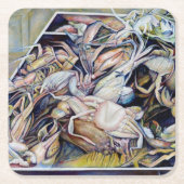 外考え国のシンガポール スクエアペーパーコースター (正面)