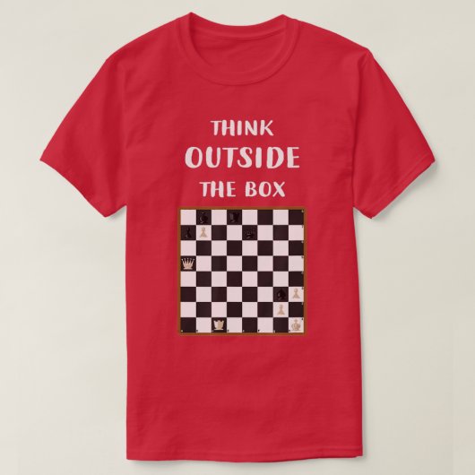 外考え球戦略チェスゲームチェスプレーヤー Tシャツ (デザイン正面)