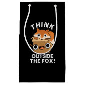 外考え部キツネおもしろい動物プンダークBG スモールペーパーバッグ (正面)