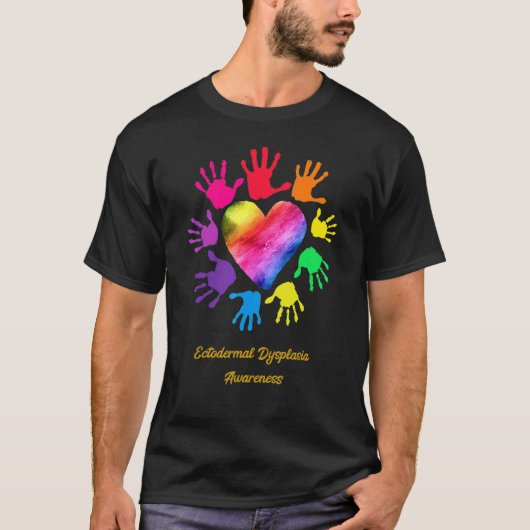 外胚葉性異形成認識度手 Tシャツ (正面)