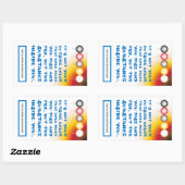 外色の内部物質 長方形シール (シート)