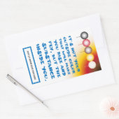 外色の内部物質 長方形シール (封筒)