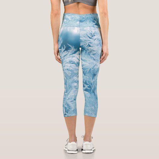 外観最高のの印刷されたはっきりしたレギンス。 カプリレギンス (裏面)