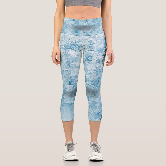 外観最高のの印刷されたはっきりしたレギンス。 カプリレギンス (正面)