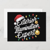 外観照明の専門家によるクリスマスイルミネーション装飾 シーズンポストカード (正面/裏面)