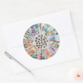 外貨通貨のシール ラウンドシール (封筒)