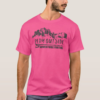 外遊冒険ハイキング Tシャツ