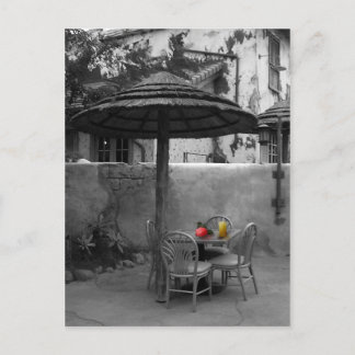 外部カフェとカラースプラッシュ ポストカード