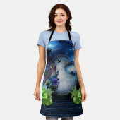 外部スペースポータルbridesmaidギフトオールオーバープリント エプロン (着用した状態)
