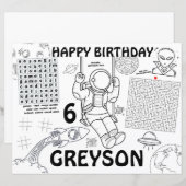 [外部スペース誕生日ランチョンマット]アクティビティシート (正面/裏面)