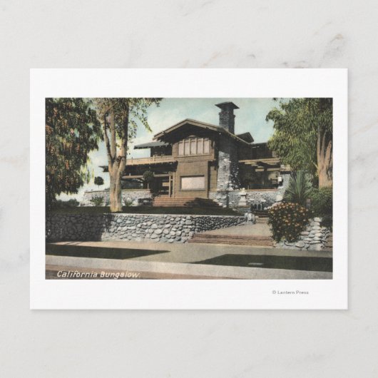 外部ビューオブアカリフォルニアバンガロー ポストカード (正面)