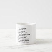 外部委託される-このマグは隠されたメッセージを備えています! エスプレッソカップ (正面)