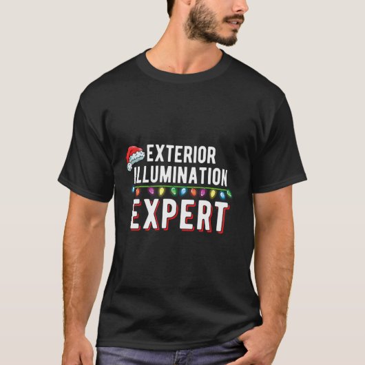 外部照明エキスパートクリおもしろいスマスライト Tシャツ (正面)
