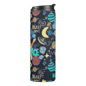 外部空間のドードルパターパーソナライズされたン名 タンブラー (回転左)