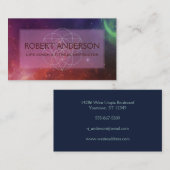 外部空間のモダン神聖ジオメトリ | ニューエイジ 名刺 (正面/裏面)