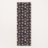 外部空間の猫頭のおもしろい銀河系パターン ヨガマット (正面)