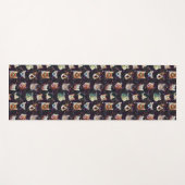 外部空間の猫頭のおもしろい銀河系パターン ヨガマット (正面(横))