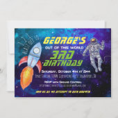 外部空間をテーマにしたパーティの招待状 招待状 (正面)