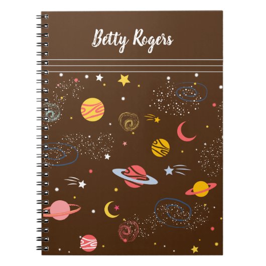 外部空間シームレスパターン ノートブック (正面)