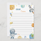 外部空間タイムカプセルノートメッセージカード サンキューカード (正面)