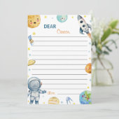 外部空間タイムカプセルノートメッセージカード サンキューカード (スタンド正面)