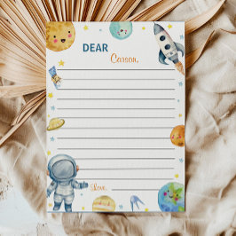 外部空間タイムカプセルノートメッセージカード サンキューカード