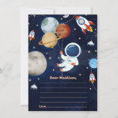 外部空間タイムカプセルノートメッセージカード 招待状 (正面)