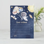 外部空間タイムカプセルノートメッセージカード 招待状 (スタンド正面)