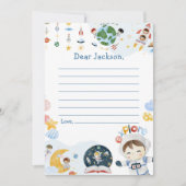 外部空間タイムカプセルノートメッセージカード 招待状 (正面)