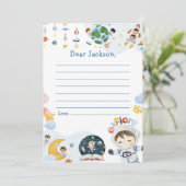 外部空間タイムカプセルノートメッセージカード 招待状 (スタンド正面)