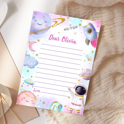 外部空間タイムカプセルノートメッセージカード 招待状