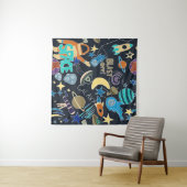 外部空間ドードルパターン タペストリー (インサイチュ(横))