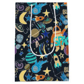 外部空間ドードルパターン ミディアムペーパーバッグ (裏面)