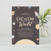 外部空間子供の誕生日パーティー 招待状 (スタンド正面)