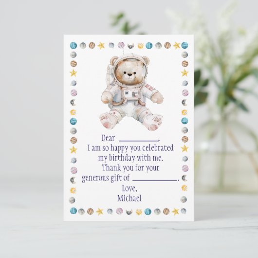 外部空間誕生日サンキューカード サンキューカード (スタンド正面)