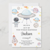 外部空間誕生日招待状 招待状 (正面)