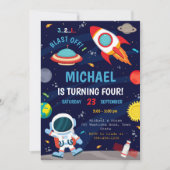 外部空間誕生日招待状 招待状 (正面)