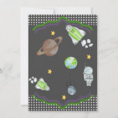 外部空間誕生日招待状 招待状 (裏面)